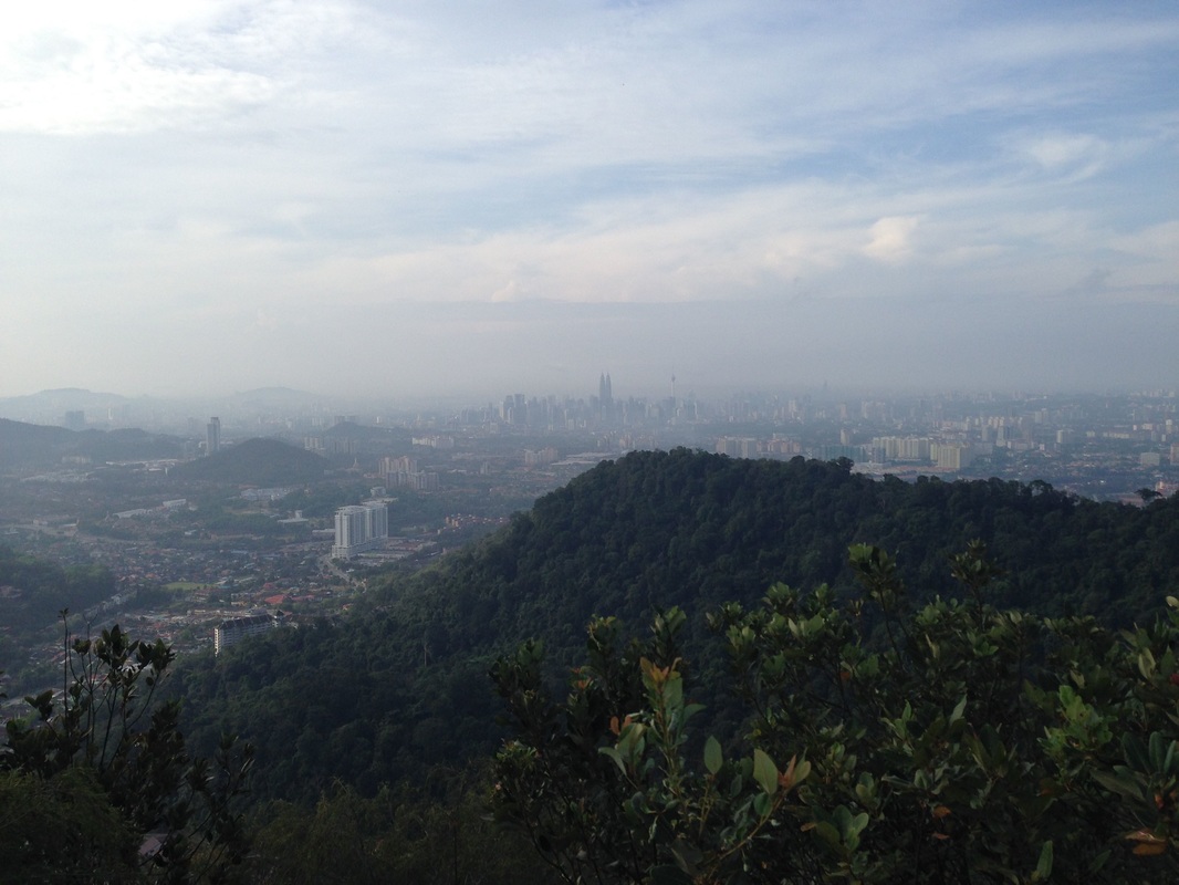Kuala Lumpur skyline as seen from Bukit Tabur West