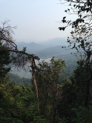 View of the Klang Gates lake from the hump on the saddle