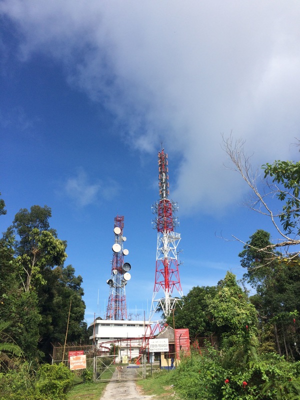 The Telecoms towers at the peak of Gunung Keledang