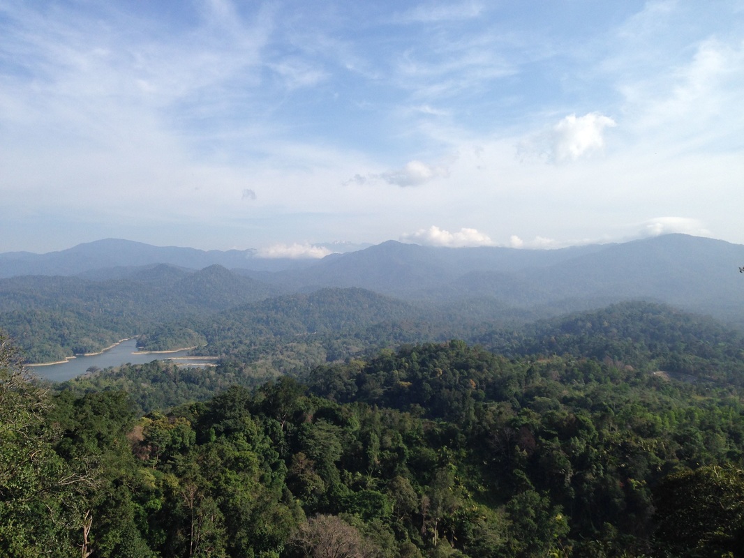 View of Klang Gates Reservoir, the forest reserve and the hills beyond