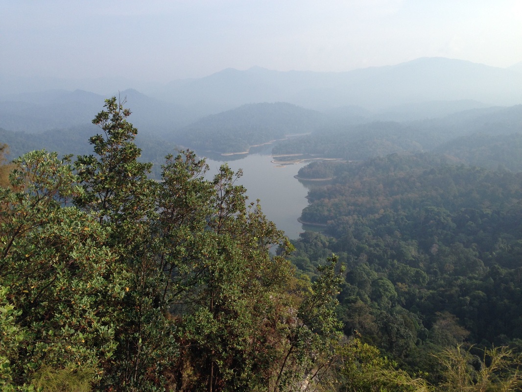 Klang Gates Reservoir seen from the top of Tabur Far East. It was a hazy day...